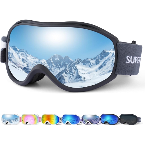 Lunettes de ski pour hommes PetginHome-Ski Goggles antibuée Goggles de neige Protection UV pour adultes