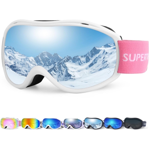 Lunettes de ski pour hommes PetginHome-Ski Goggles antibuée Goggles de neige Protection UV pour adultes