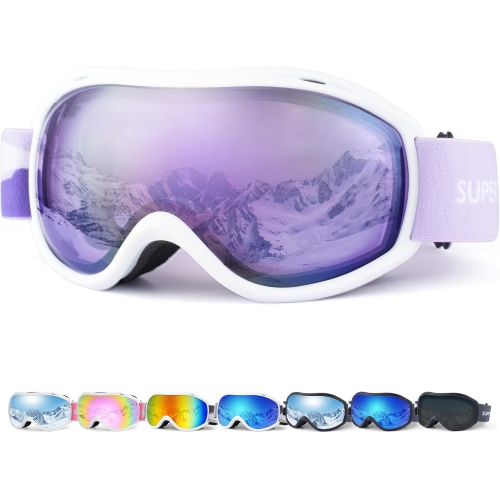 PETGINHOME  -Ski Goggles Men Women Anti-Fog Snow Goggles Uv Protection Snowboard Goggles for Adult Youth
