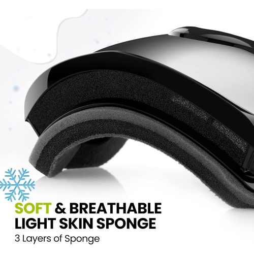 PetginHome-Outdoor Master Kids Ski Goggles, Helmet Compatible Snow Goggles for Boys & Girls with 100% UV Protection