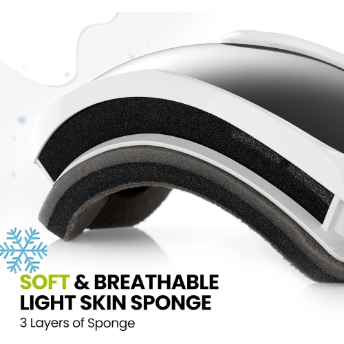 PetginHome-Outdoor Master Kids Ski Goggles, Helmet Compatible Snow Goggles for Boys & Girls with 100% UV Protection