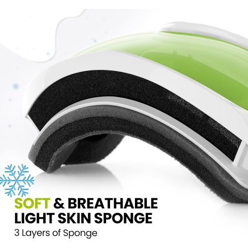 PetginHome-Outdoor Master Kids Ski Goggles, Helmet Compatible Snow Goggles for Boys & Girls with 100% UV Protection