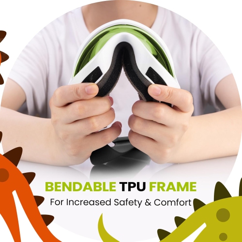 PetginHome-Outdoor Master Kids Ski Goggles, Helmet Compatible Snow Goggles for Boys & Girls with 100% UV Protection