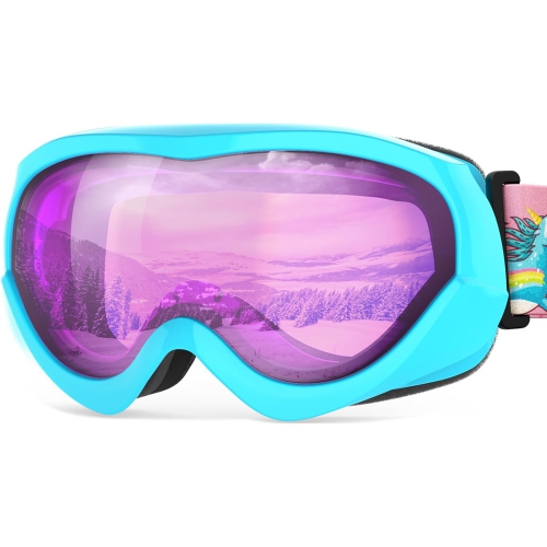 PetginHome-Outdoor Master Kids Ski Goggles, Helmet Compatible Snow Goggles for Boys & Girls with 100% UV Protection