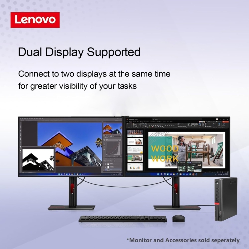 Refurbished - Lenovo ThinkCentre M920q High-Performance Desktop PC Mini Computer, Intel Core i5 - 8400T CPU, 32GB RAM, 512GB NVMe M.2 SSD, Windows 11