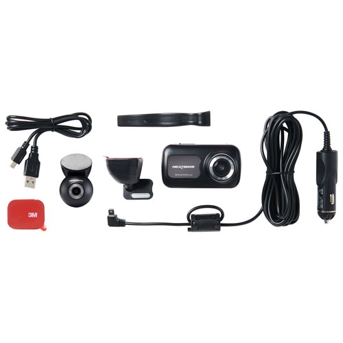 Boîte ouverte - Caméra de tableau de bord HD intégrale 1080p 320XR de Nextbase avec écran IPS de 2,5&nbsp;po et caméra arrière