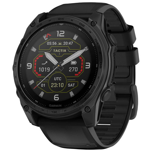 Montre intelligente multisport Bluetooth de 51 mm tactix 8 Solar de Garmin - Noir