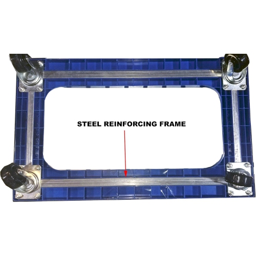 2 PK – 1000 LB Capacity Plastic Movers Dolly 3″ Swivel CASTERS, Diamond Tread Rubber Pads, HIGH Impact Non POUROUS Polymer Construction, Steel