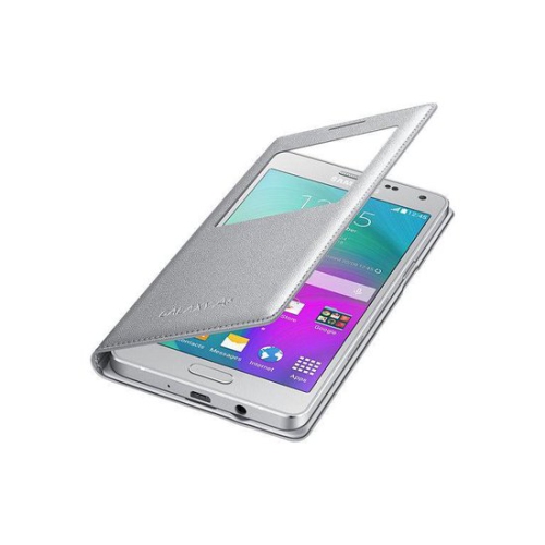 Samsung S-view cover - silver - for Samsung Galaxy A5