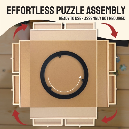 Tradeopia 1500 Pieces Rotating Puzzle Board with 4 Drawers and Cover