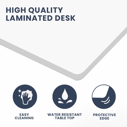 MotionGrey Ergo2 Pro - Adjustable Right L-Shaped Electric Standing Desk with Memory Settings-63" x 43" White Top White Frame - Ergonomic Desk for