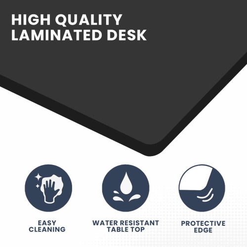 MotionGrey Ergo2 Pro - Adjustable Left L-Shaped Electric Standing Desk with Memory Settings-63" x 43" Black Top Black Frame - Ergonomic Desk for Home