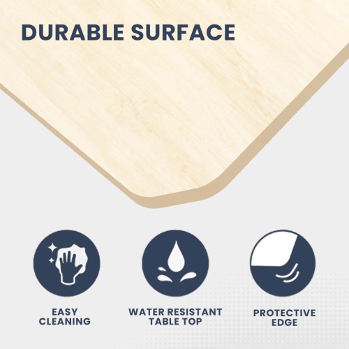 MotionGrey Ergo2 - Adjustable Left L-Shaped Electric Standing Desk with Memory Settings-63" x 24" Light Brown Top White Frame Ergonomic Desk for Home