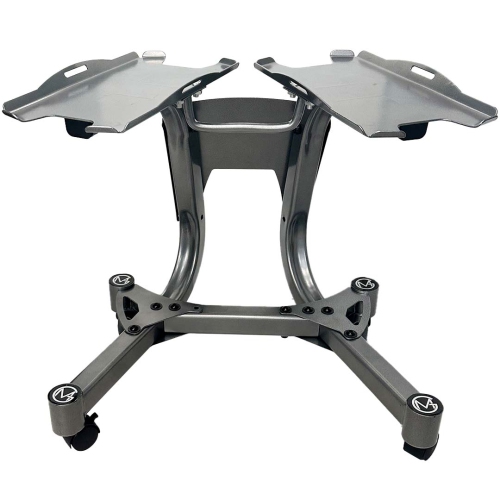 Image 1 of 6.. Adjustable Dumbbell Stand - Steel Dumbbell Rack for Home Gym, Dumbbells Holder, Workout Equipment Organizer - Silver