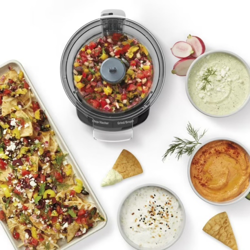 Mini hachoir de 3&nbsp;tasses de Cuisinart, mini hachoir de 3&nbsp;tasses de Cuisinart avec boutons de commande pour hacher ou moudre