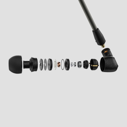 Remis à neuf - Écouteurs bouton avec fil à suppression du bruit passive Audiophile IE 300 de Sennheiser - Noir