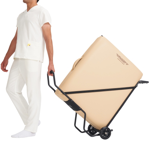 Master Massage Universal Foldable Massage Table Cart for Portable Massage Beds- Lightweight Massage Table Folding Travel Skate with Large Rubber