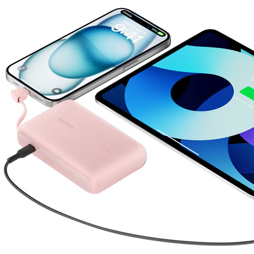 Belkin BoostCharge 10000 mAh USB-C Power Bank - Pink