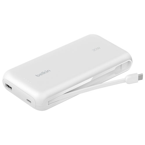 Belkin BoostCharge 20000 mAh USB-C/USB-A Power Bank - White