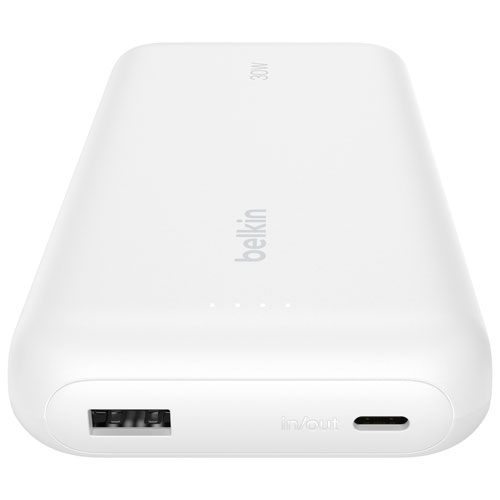 Belkin BoostCharge 20000 mAh USB-C/USB-A Power Bank - White