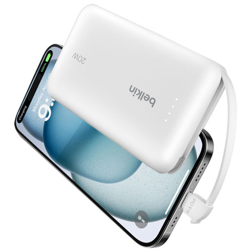 Belkin BoostCharge 10000 mAh USB-C Power Bank - White