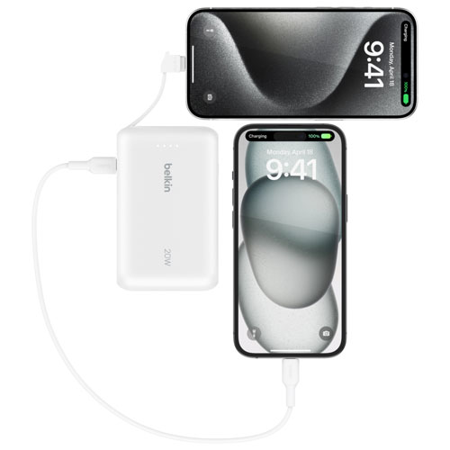 Belkin BoostCharge 10000 mAh USB-C Power Bank - White