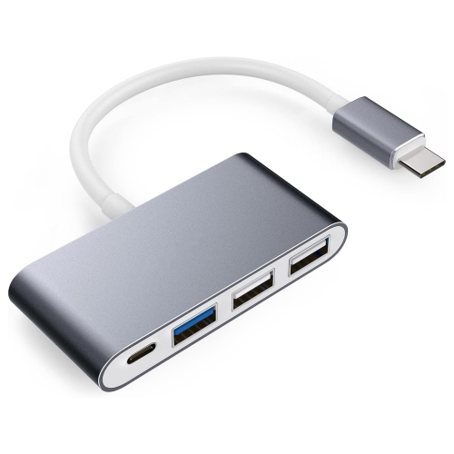 NIERBO  4-In-1 USB-C Hub w Type C, USB 3.0, USB 2.0, Compatible 2020-2016 Macbook Pro 13/15/16, New Mac Air/surface, Chromebook, Multiport Charging