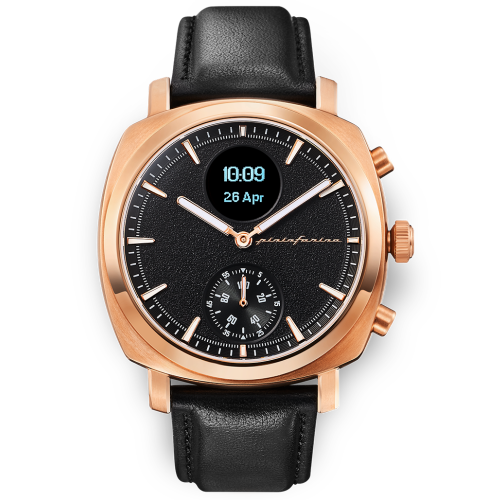 pininfarina Senso Hybrid 44mm Smartwatch - Analogue Watch with Digital Display, Tracks Heart Rate, Steps, Calories, Sleep, Fitness - Sunburst Rose