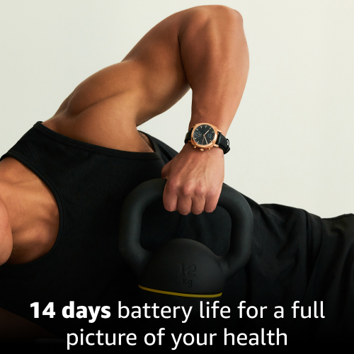 pininfarina Senso Hybrid 44mm Smartwatch - Analogue Watch with Digital Display, Tracks Heart Rate, Steps, Calories, Sleep, Fitness - Sunburst Rose