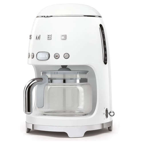 Open Box-Smeg 50's Style Programmable Drip Coffee Maker - 10-Cup DCF02WHUS - White