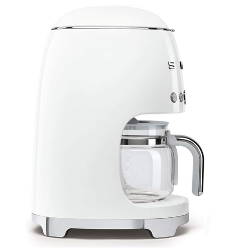 Open Box-Smeg 50's Style Programmable Drip Coffee Maker - 10-Cup DCF02WHUS - White