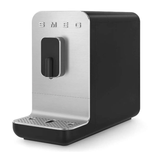 Open Box - Smeg Fully Automatic Coffee Machine with Integrated Grinder, BCC01BLMUS Black