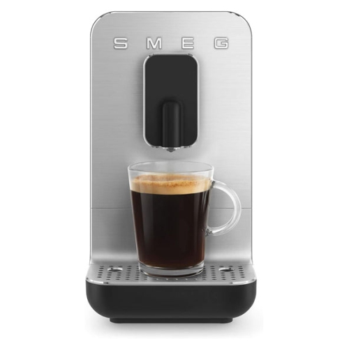 Open Box - Smeg Fully Automatic Coffee Machine with Integrated Grinder, BCC01BLMUS Black