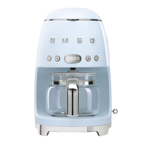 Open Box-Smeg 50's Style Programmable Drip Coffee Maker - 10-Cup DCF02PBUS - Pastel Blue