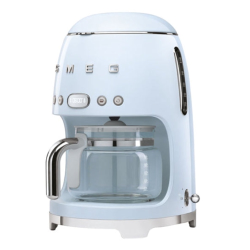 Open Box-Smeg 50's Style Programmable Drip Coffee Maker - 10-Cup DCF02PBUS - Pastel Blue