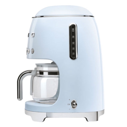 Open Box-Smeg 50's Style Programmable Drip Coffee Maker - 10-Cup DCF02PBUS - Pastel Blue