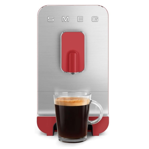Open Box - Smeg Fully Automatic Coffee Machine with Integrated Grinder,BCC01RDMUS Red