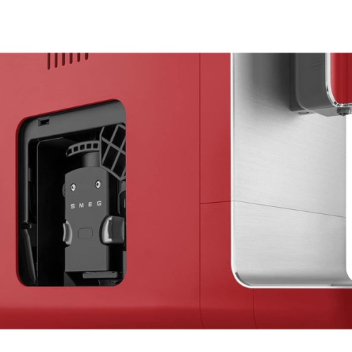 Open Box - Smeg Fully Automatic Coffee Machine with Integrated Grinder,BCC01RDMUS Red