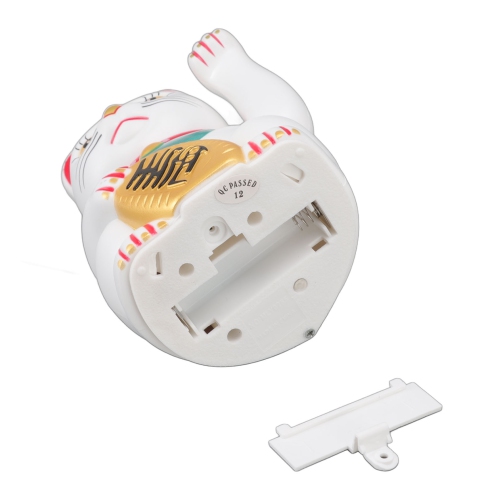 Fortune alimentée par batterie Cat Bonne chance Accueillir Cat Wealth Cat Waving Cat pour le restaurant de l'hôtel 5 po White Cat 0255C