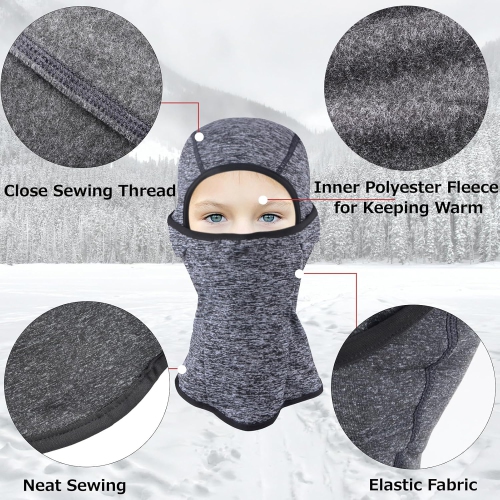PetginHome- Ski Face Mask Kids Fleece Balaclava Windproof Thicken Winter Hat Neck Warmer for Men &Women