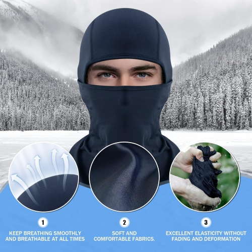 PetginHome- Cold Weather Balaclavas, Ski Mask Fleece Windproof Thermal Winter Breathable Mask for Men Women