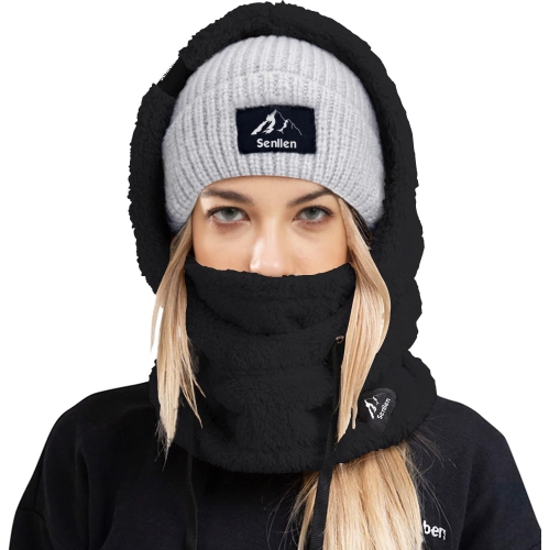 PetginHome – Masque de ski isotherme respirable en molleton Balaclava pour temps froid résistant au vent