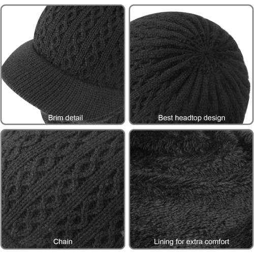PetginHome- Thermal Cycling Ski Beanie Hat with Neck Warmer, Winter Balaclava for Men &Women
