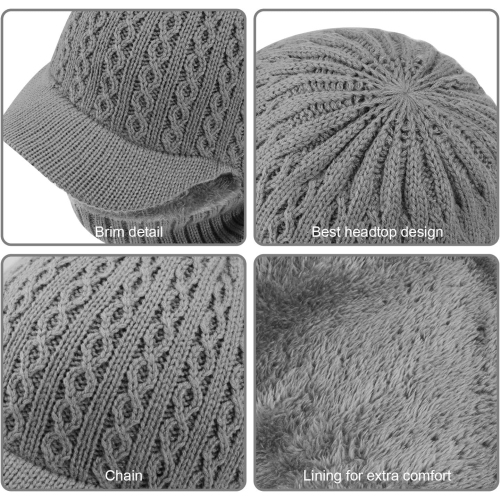 PetginHome- Thermal Cycling Ski Beanie Hat with Neck Warmer, Winter Balaclava for Men &Women