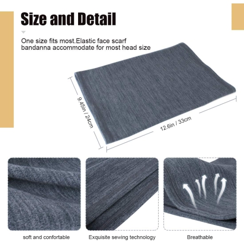 PetginHome- 2 Pack Winter Neck Warmer Gaiter Outdoor Sports,Soft Fleece Windproof Face Cover Mask Scarf Bandana for Men & Women