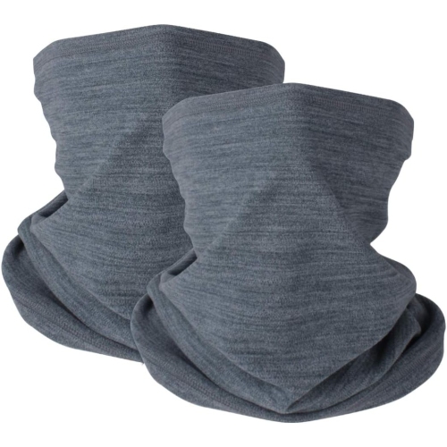 PetginHome- 2 Pack Winter Neck Warmer Gaiter Outdoor Sports,Soft Fleece Windproof Face Cover Mask Scarf Bandana for Men & Women