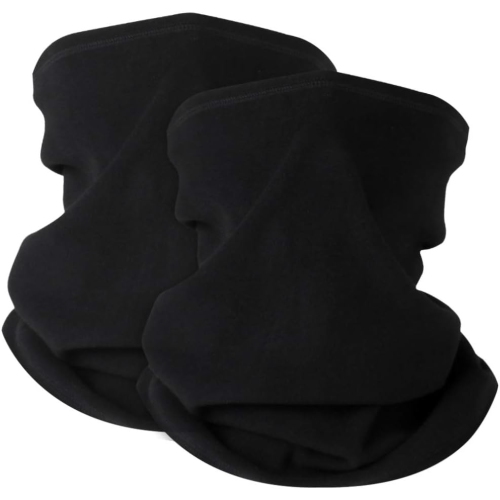 PETGINHOME  - 2 Pack Winter Neck Warmer Gaiter Outdoor Sports, Soft Fleece Windproof Face Cover Mask Scarf Bandana for Men & Women