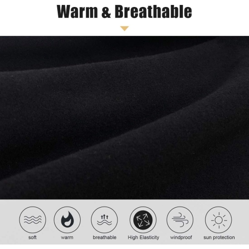 PetginHome- 2 Pack Winter Neck Warmer Gaiter Outdoor Sports,Soft Fleece Windproof Face Cover Mask Scarf Bandana for Men & Women