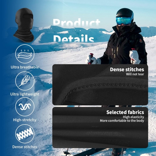 PetginHome - Masque de ski, Masque de balaclava Ski, Snowboard, Moto pour Homme et Femme