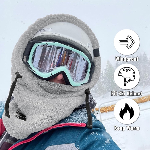 PetginHome- Balaclava Cold Weather Fleece Windproof Ski Mask Face Mask Neck Warmer Scarf Helmet Breathable Thermal
